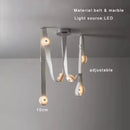 Italy Designer Belt Led Pendant Lights Dimmable Marble Luxury Chandelier by Ljojo for Home Decor Lighting