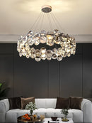 Ljojo Modern Crystal Chandelier Luxury Villa Living Room Ceiling Hanging Lamp