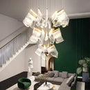 Ljojo Luxury Acrylic Leaf LED Chandelier Dimmable Pendant Light