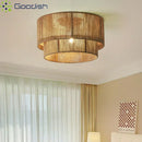 Ljojo Modern Minimalist Nordic Rattan Bucket Chandelier for Living Room Decoration