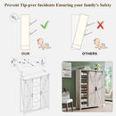 Ljojo™ Sliding Door Shoe Storage Cabinet, 7-Tier Farmhouse Organizer