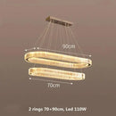 Ljojo Luxury Crystal Chandelier with LED Dimming for Villa Staircase