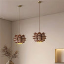 Ljojo Modern Wooden Petals Chandelier Light for Stylish Japanese Restaurant Decor