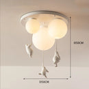 Ljojo Bear Ceiling Lamp Resin Pendant Light for Kid Children Kindergarten Living Room