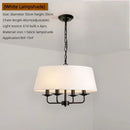 Ljojo Modern Ceiling Chandelier Stylish Fabric Lampshade LED Lights Living Room Bedroom Decor