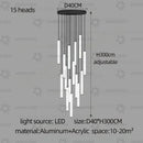 LED Long Line Chandelier Modern Staircase Lamp for Home Decoration by Ljojo