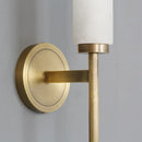 Natural Marble LED Wall Lights Copper Sconce for Foyer TV Background Bedroom by Ljojo