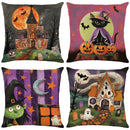 Halloween Cat & Pumpkin Pillow Covers by Ljojo for Sofa, Bedroom, Car