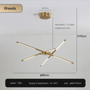 Nordic Geometry Restaurant Pendant Light Led Chandelier Indoor Remote Control Line Chandelier by Ljojo
