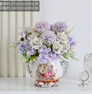 Ljojo™ Ceramic Vase & Flower Arrangement Set - Home Decor Crafts