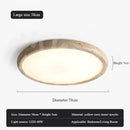 Wabi Sabi Yellow Travertine Ceiling Lamp | Natural Stone Circular Light for Living Room | Ljojo