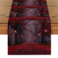 Ljojo Maple Road Lights Table Runner for Kitchen Dining Decor