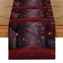 Ljojo Maple Road Lights Table Runner for Kitchen Dining Decor