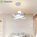 Modern Cute Cartoon Airplane LED Chandelier for Living Room by Ljojo