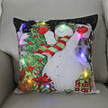 Ljojo LED Christmas Pillow Cover for Festive Holiday Decor