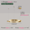 Ljojo LED Round Ring Chandelier for Dining and Living Room