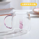 Ljojo 3D Cartoon Animal Glass Cup - Cute Single Layer Cup for Water, Coffee, Juice
