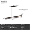 Nordic Linear Led Chandelier for Dining Room | Modern Strip Hanging Light by Ljojo
