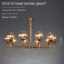 Nordic Glass Ball LED Pendant Light Chandelier - Ljojo Luminaires for Home Decor