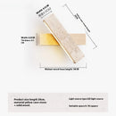 Ljojo Japanese Wabi-Sabi Yellow Travertine Wall Light with Pull Chain Switch and Rotable LED Wood Stone Lamp