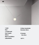 Ljojo Art Deco Dimmable Led Chandelier Lighting Orange Black Glass Bubble Suspension Lamp
