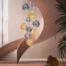 Glass Ball Pendant Chandelier LED Ceiling Lamp for Living Dining Room by Ljojo