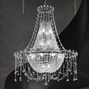 Ljojo Luxury Crystal Chandelier for High Ceiling Living Room