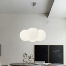 Milky White Glass Ball Chandelier for Living Room by Ljojo
