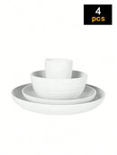 Ljojo 24-Piece Reusable Plastic Tableware Set for Family Picnics and School