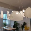 80cm White Fabric Art Sector Chandelier - Modern Indoor Decorative Lighting by Ljojo