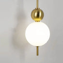 LED Wall Lamp White Acrylic Ball Gold Metal Dimmable Sconce by Ljojo - Modern Bedroom Lighting