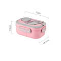 Ljojo Double-Layer Insulated Oval Lunch Box for Fresh Meals
