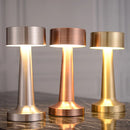 Ljojo Metal Touch Table Lamp | LED Rechargeable Night Light | Decor for Home & Business
