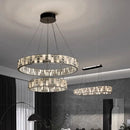 Luxury Snowflake Print Crystal Pendant Light for Living Room Dining Room by Ljojo