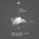 Italian Design White Butterfly Chandelier LED Dimming Pendant Light for Dreamy Atmosphere by Ljojo