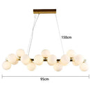 Ljojo Modern Round Metal LED Pendant Light Stylish Minimalist Chandelier for Home Decoration