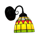 European Model Tiffany Art Glass Single-headed Wall Lamp for Patio Mirror Lighting by Ljojo