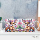 3D Deer Print Coffee Mug Collection by Ljojo - 11oz Creative Cup 4 Designs