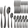 Ljojo 24-Piece Stainless Steel Cutlery Set Dinnerware Silverware Flatware Tableware Kit