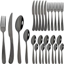 Ljojo 24-Piece Stainless Steel Cutlery Set Dinnerware Silverware Flatware Tableware Kit