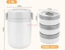 Ljojo 304 Vacuum Insulated Layered Portable Lunch Box for Office Workers
