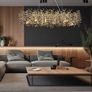 Luxury Gold Crystal Chandelier Pendant Lamp for Living Dining Bedroom - Ljojo