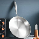 Ljojo 316 Stainless Steel Non-Stick Frying Pan Wok for Gas Stove Induction Pot