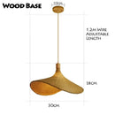 Rattan Hand Craft Woven Pendant Lights 36cm - Ljojo