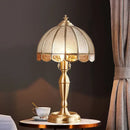 Ljojo Luxury Glass Copper LED Table Lamp for Home Living Room