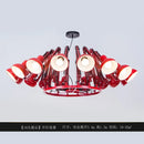Modern Iron Chandelier Hanging Lusters by Ljojo for Office Desks and Dining Tables