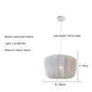 Ljojo Modern Fabric Pendant Lamp Minimalist Chandelier for Wabi Sabi Living Room