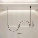 Ljojo Minimalist Hanging LED Chandeliers Pendant Lights for Living Room Office Bedroom Home