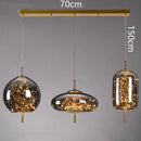 LED Amber Glass Pendant Lighting with Twinkling Stars by Ljojo - Achaotic Ceiling Decoration