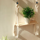 Ljojo™ Macrame Floating Shelf with Sticks - Boho Home Decor & Plant Display